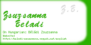 zsuzsanna beladi business card